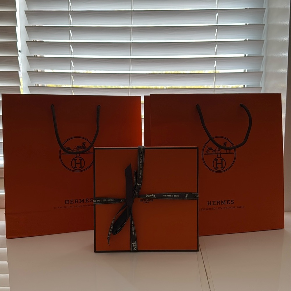 Hermes shopping bags and empty box! All for $65!